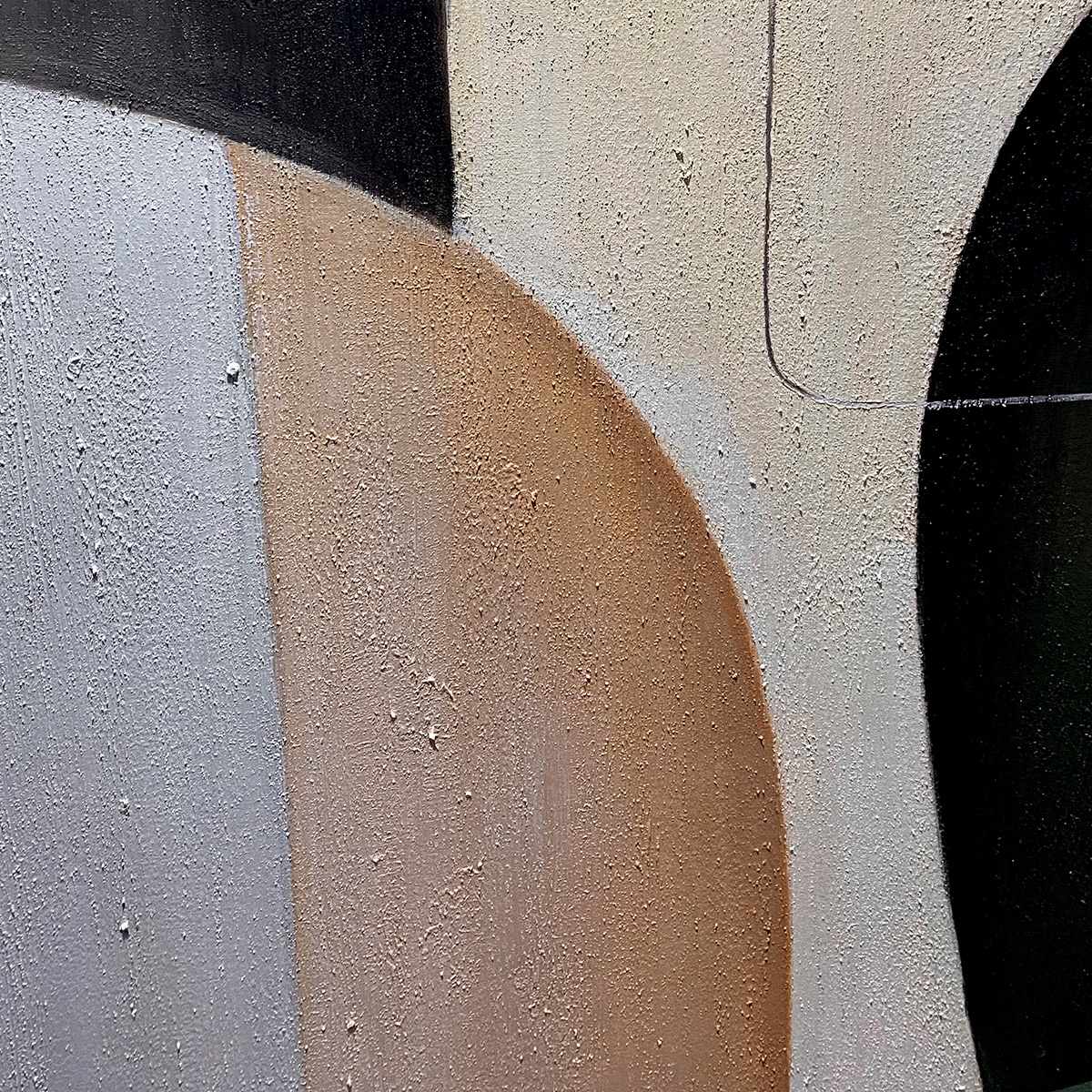 URBAN FORMS: Textured Minimalist Abstract Oil Painting - Image 6