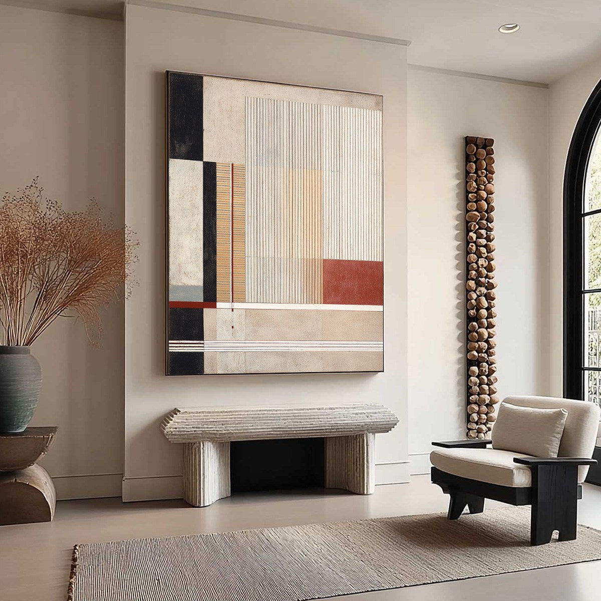URBAN GRID: Modern Geometric Abstract Architectural Painting - Image 7