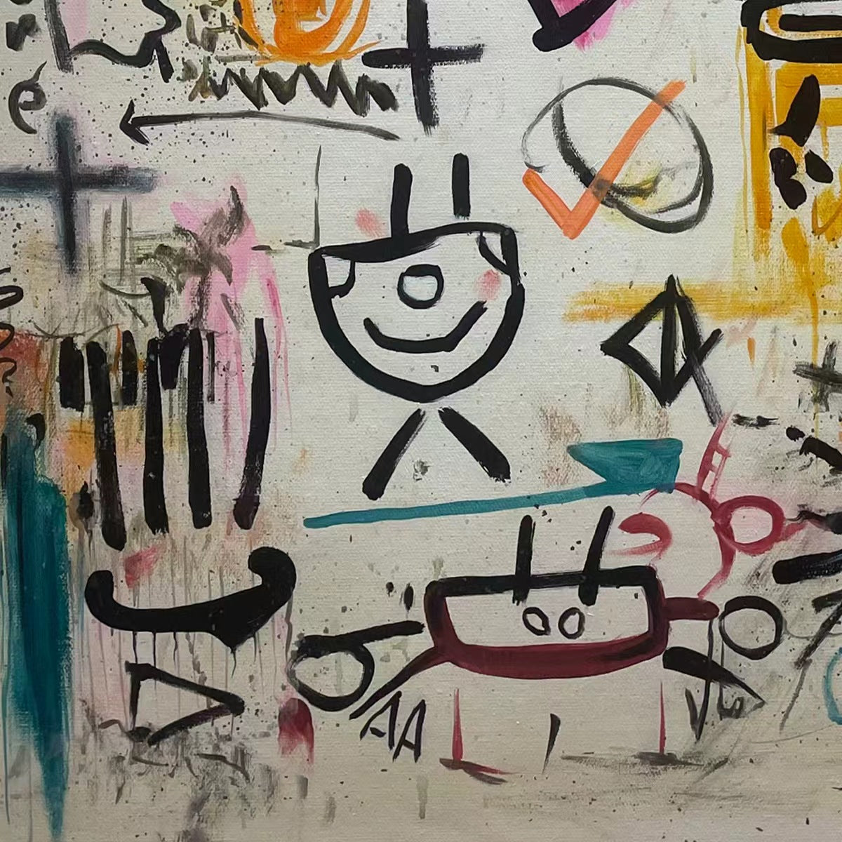 URBAN HEARTBEAT: Graffiti-Style Abstract Oil Painting - Image 5