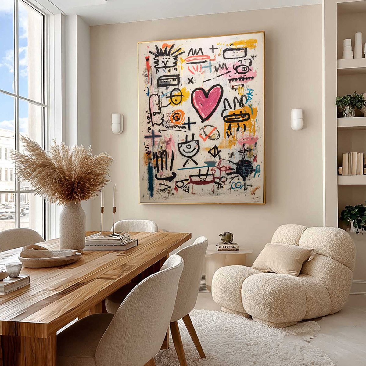 URBAN HEARTBEAT: Graffiti-Style Abstract Oil Painting - Image 7