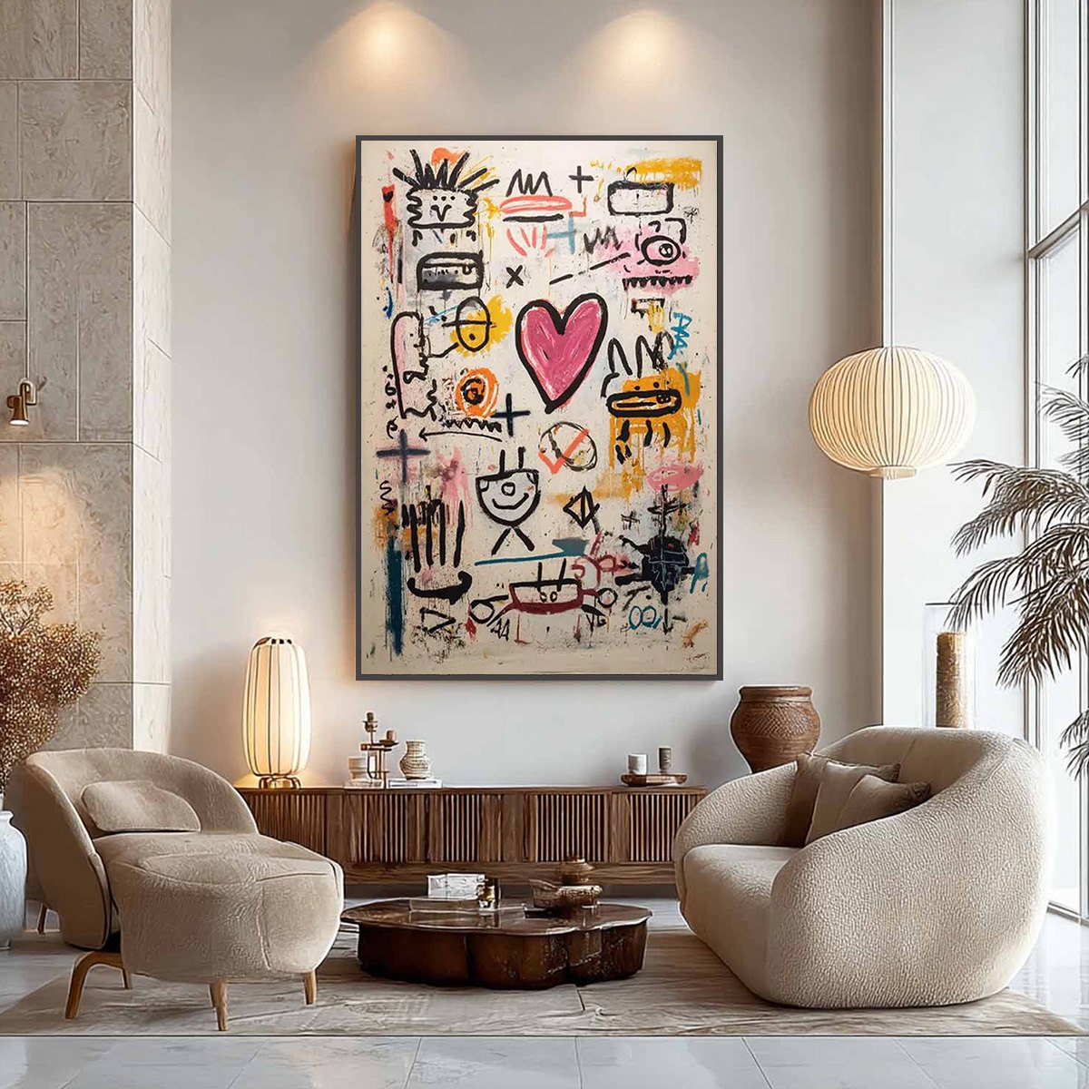 URBAN HEARTBEAT: Graffiti-Style Abstract Oil Painting - Image 6