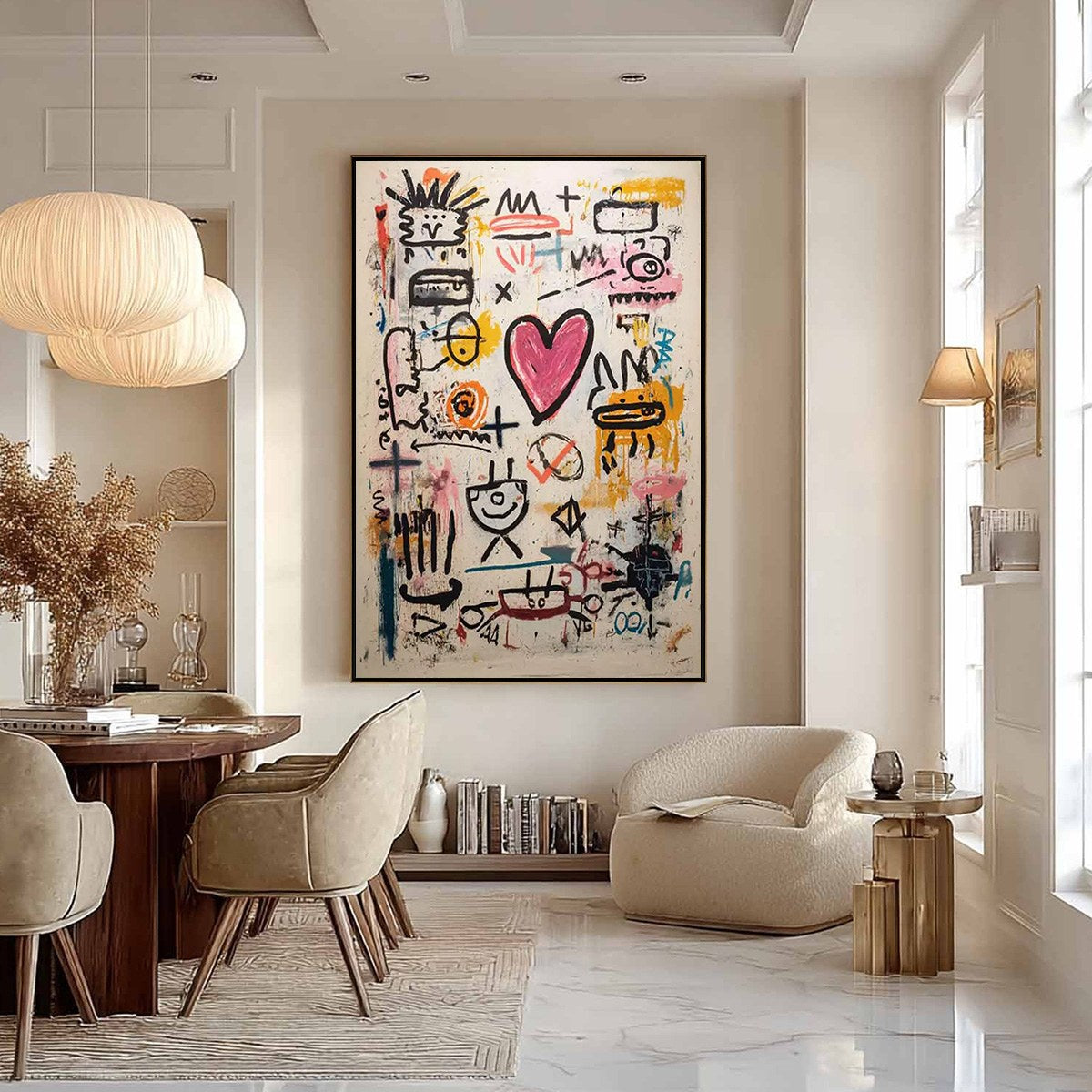 URBAN HEARTBEAT: Graffiti-Style Abstract Oil Painting - Image 8