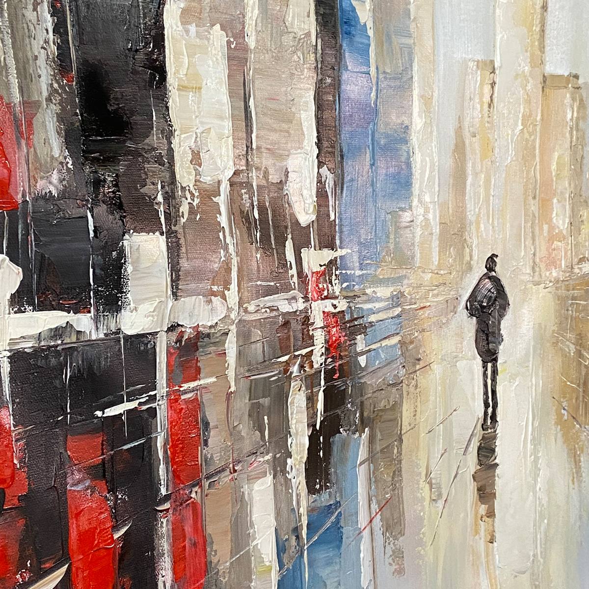 URBAN SOLITUDE: Minimalist Cityscape Painting - Image 5