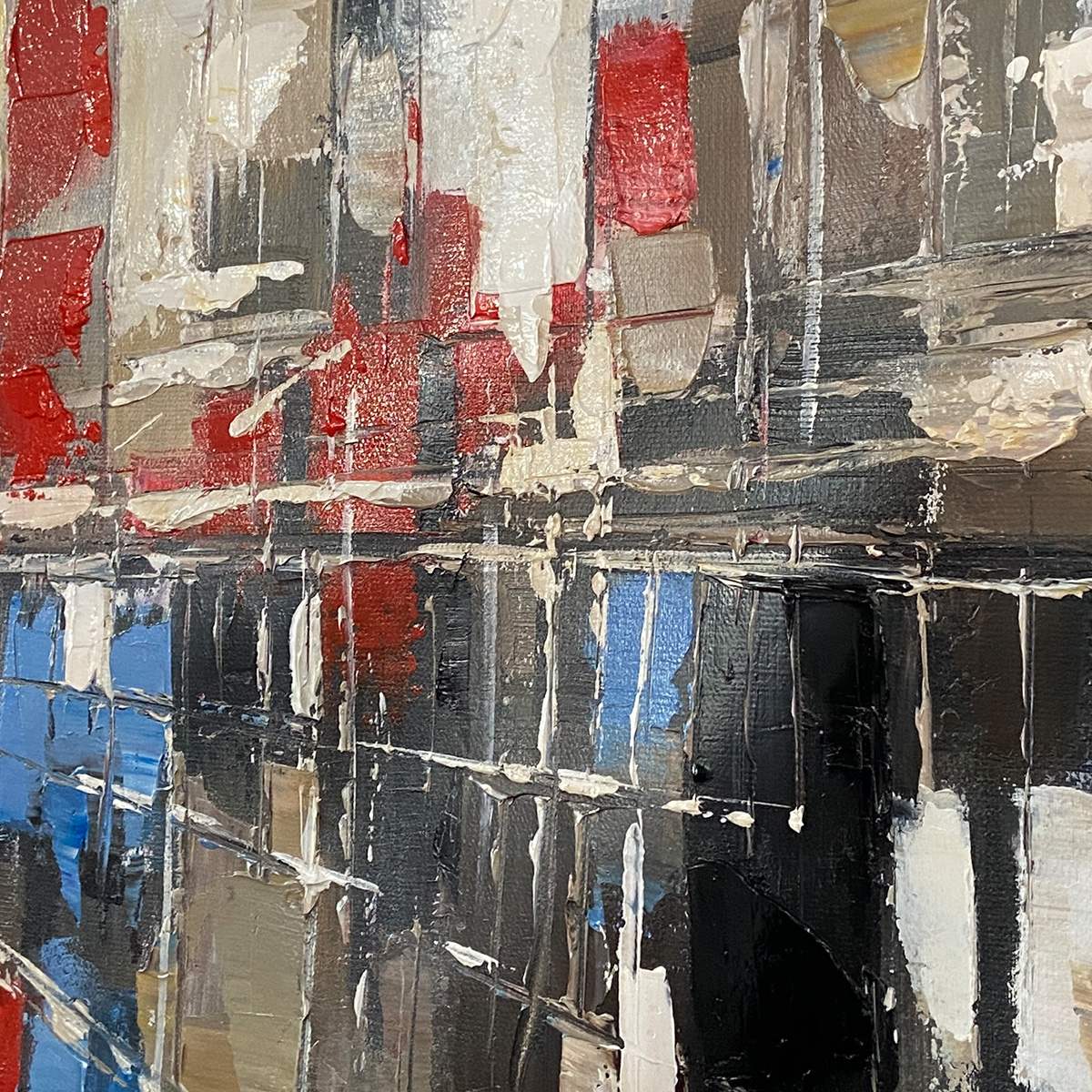 URBAN SOLITUDE: Minimalist Cityscape Painting - Image 3