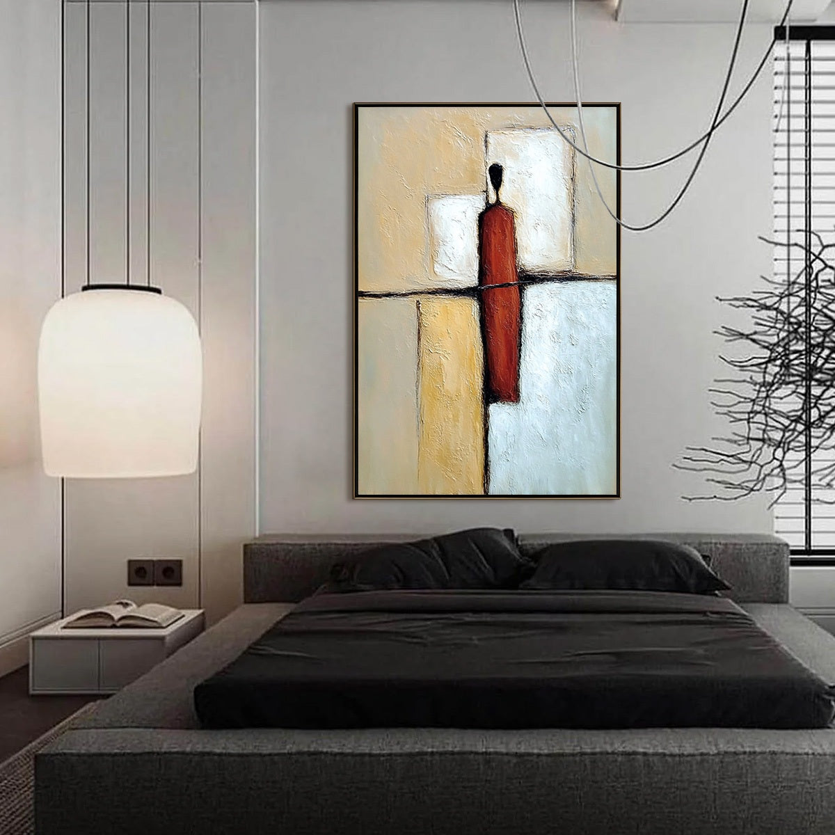 VANGUARD: Textured Abstract Figurative Painting for Modern Decor - Image 6