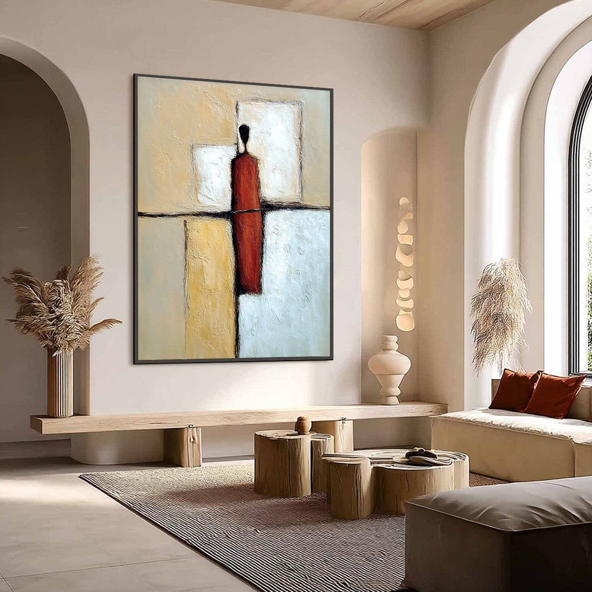 VANGUARD: Textured Abstract Figurative Painting for Modern Decor - Image 7