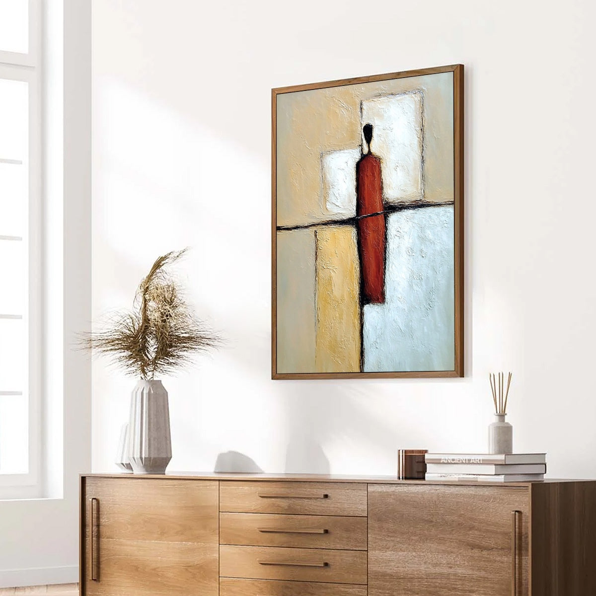 VANGUARD: Textured Abstract Figurative Painting for Modern Decor - Image 8