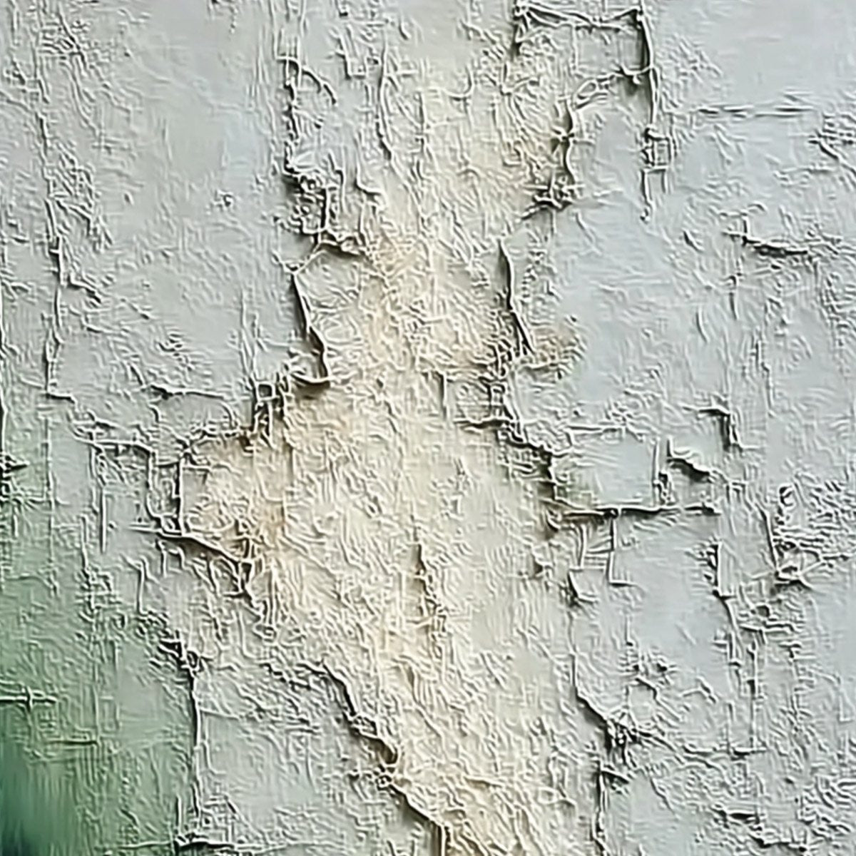 VERDANT CHASM: Textured Wabi Sabi Abstract Landscape Painting - Image 5
