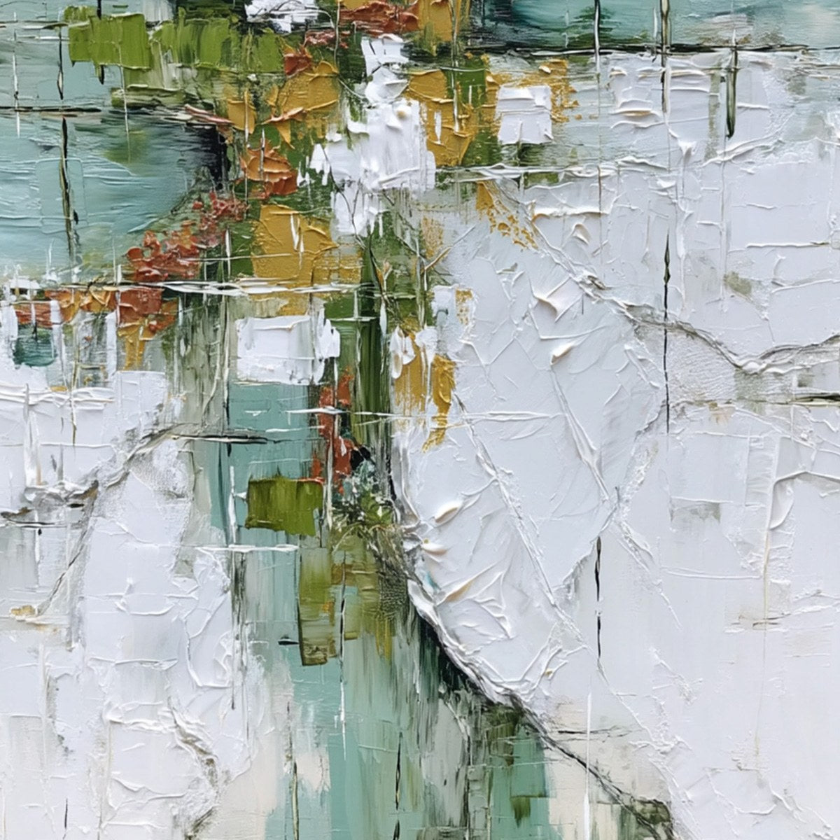 VERDANT ECHO: Textured Abstract Painting in Earth Tones - Image 5