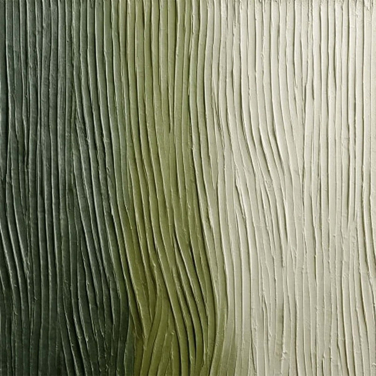 VERDANT GROOVE: Textured Wabi Sabi Abstract Landscape Painting - Image 3