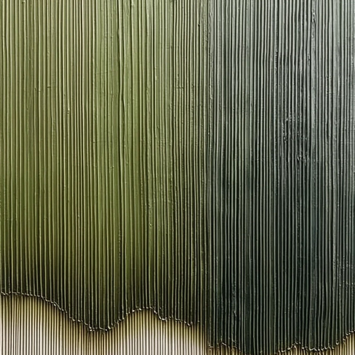 VERDANT STRATA: Textured Wabi Sabi Abstract Earth Painting - Image 3