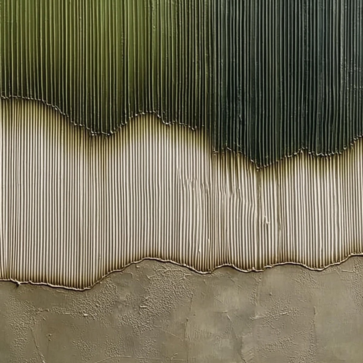 VERDANT STRATA: Textured Wabi Sabi Abstract Earth Painting - Image 5