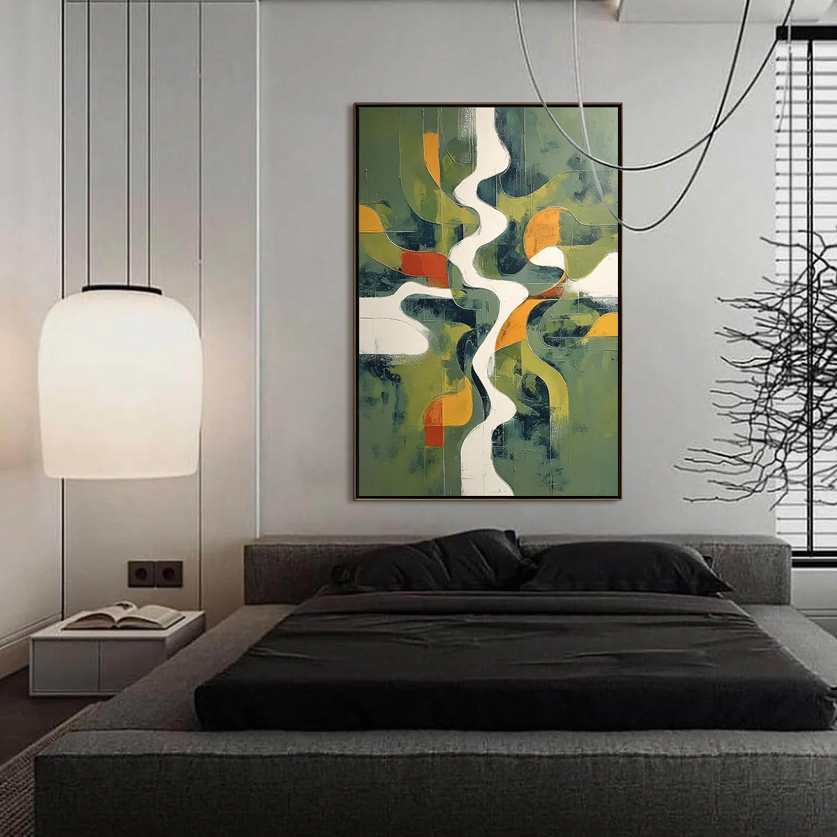VERIDIAN FLOW: Textured Modern Abstract Landscape Painting - Image 4