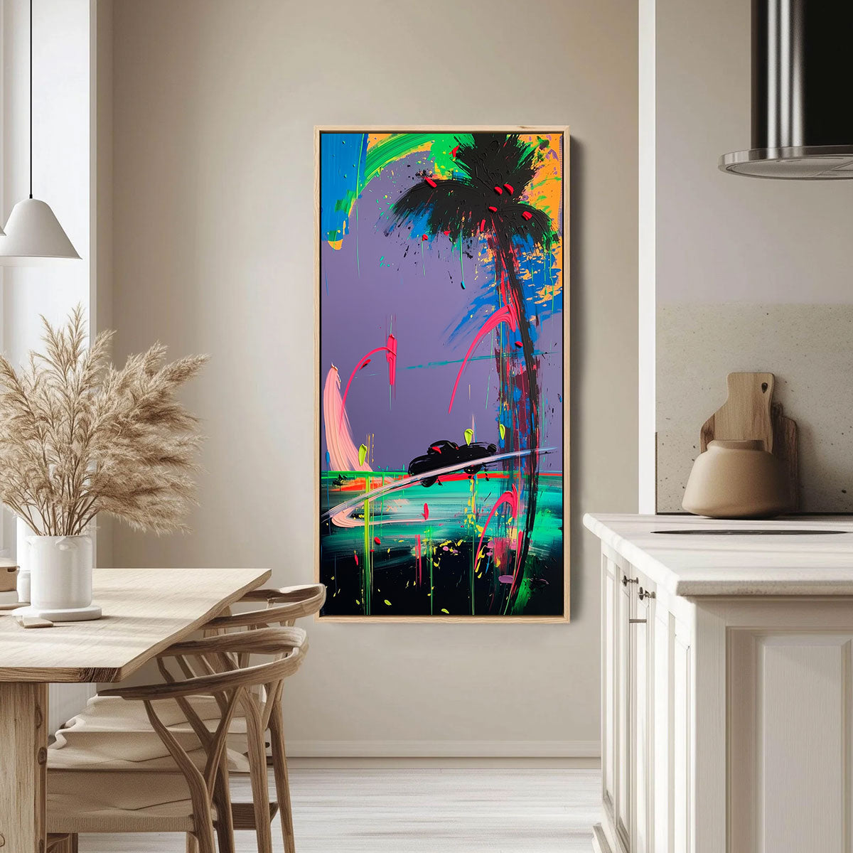 VICE CITY: Vibrant Abstract Impasto Painting of a Night Drive - Image 2