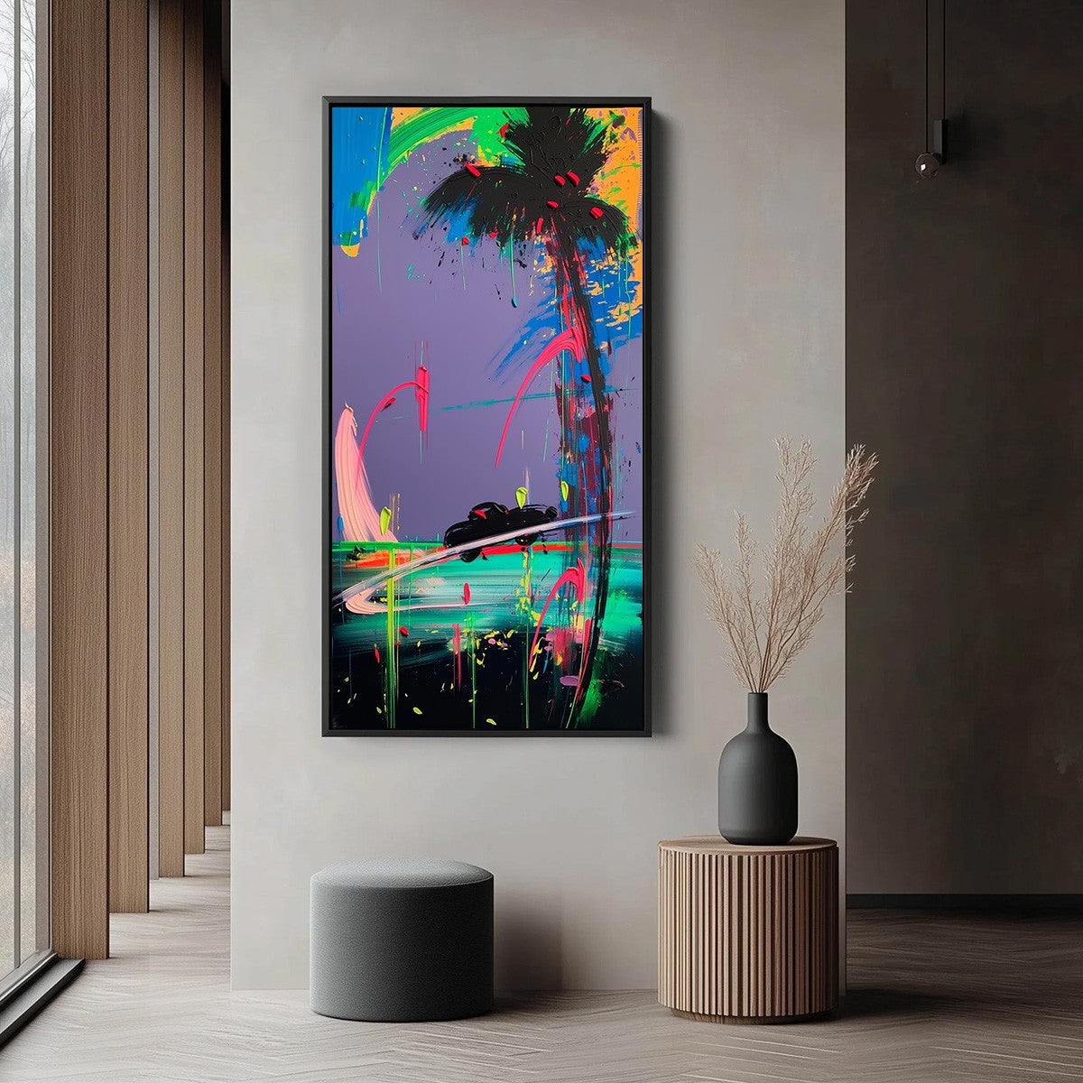 VICE CITY: Vibrant Abstract Impasto Painting of a Night Drive - Image 4