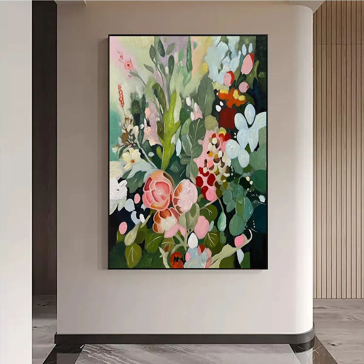 SECRET GARDEN: Vertical Floral Painting in Vibrant Colors - Image 6