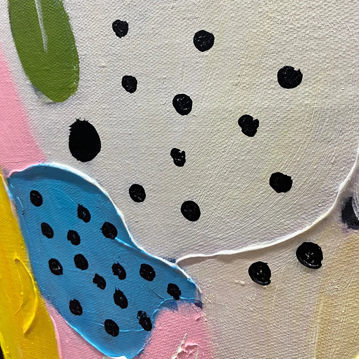 CONFETTI DREAMS: Vertical Abstract Painting in Vibrant Pink and Multicolor - Image 6