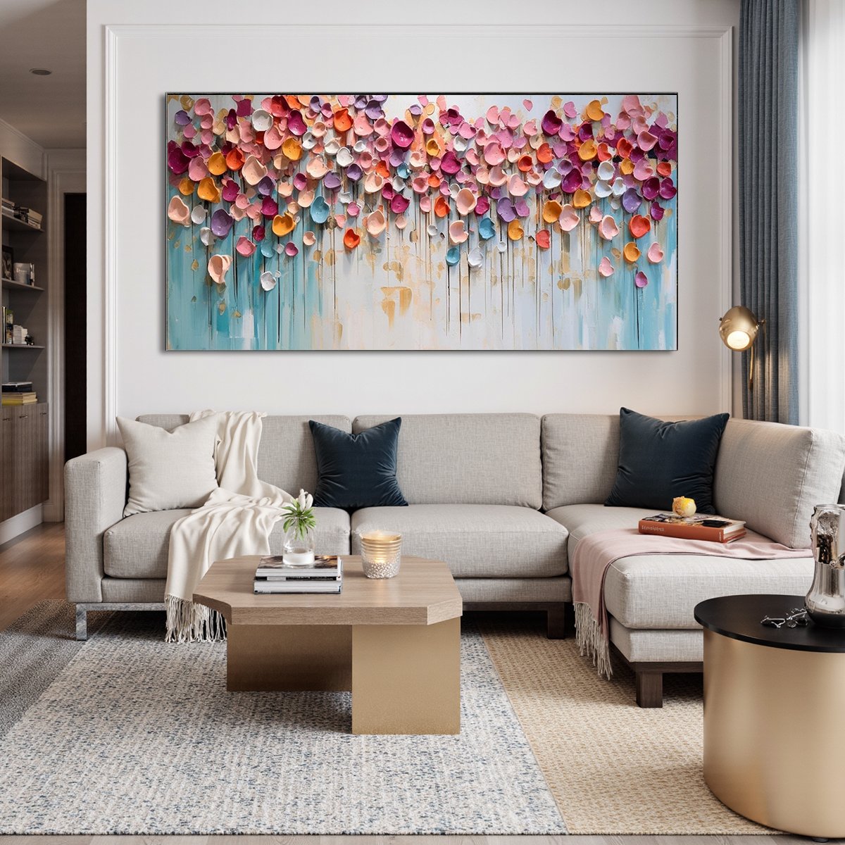 Vibrant Petals-A Burst of Colors in Oil Painting - Image 2