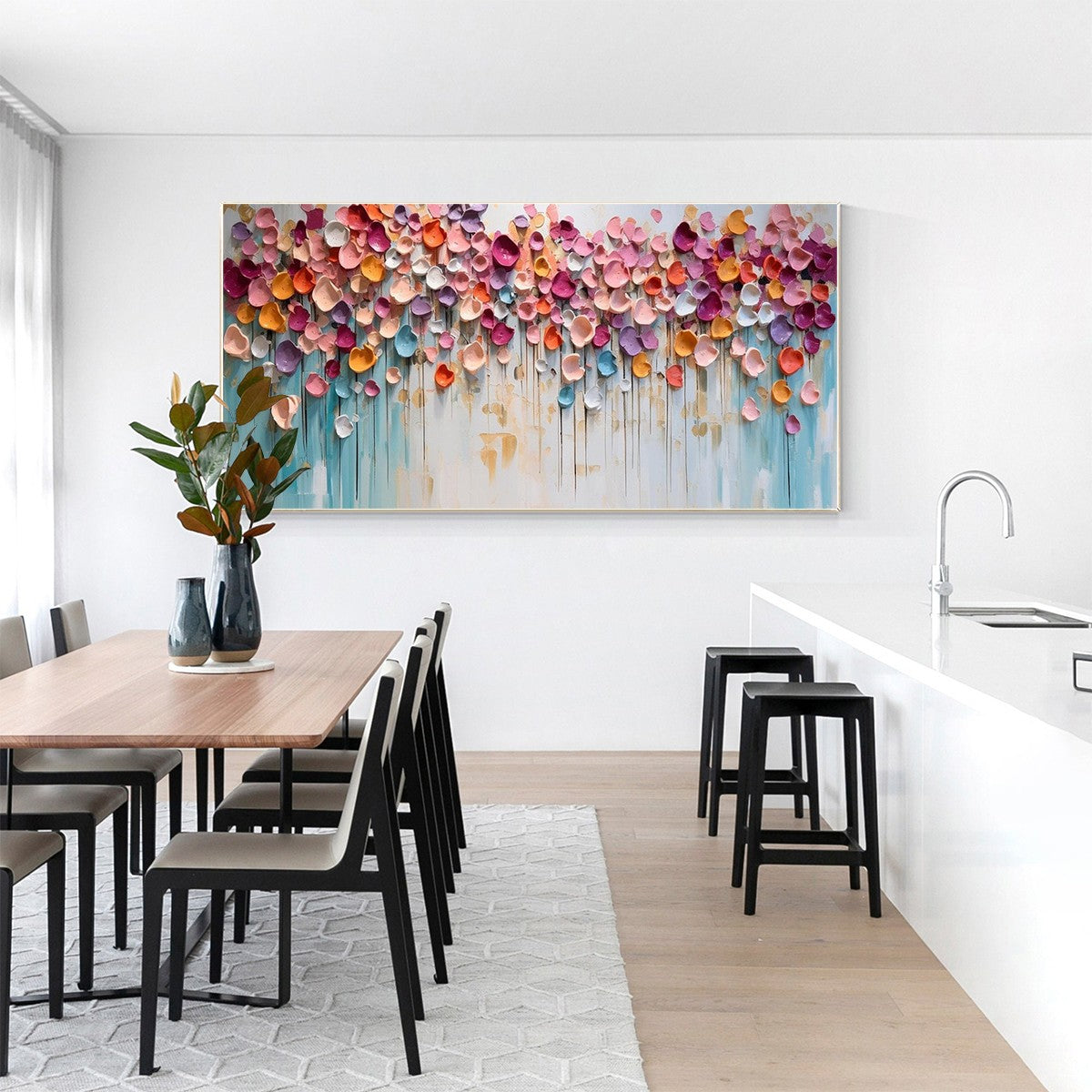 Vibrant Petals-A Burst of Colors in Oil Painting - Image 7