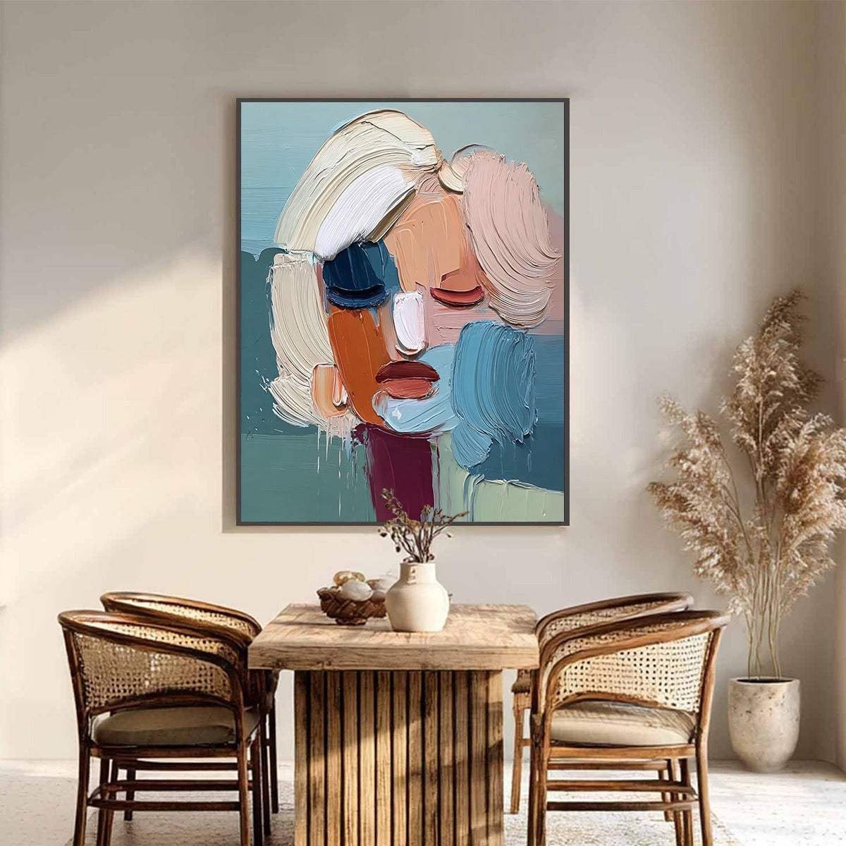 Visage Abstract Portrait | Thick Texture Impasto Oil Painting - Image 6