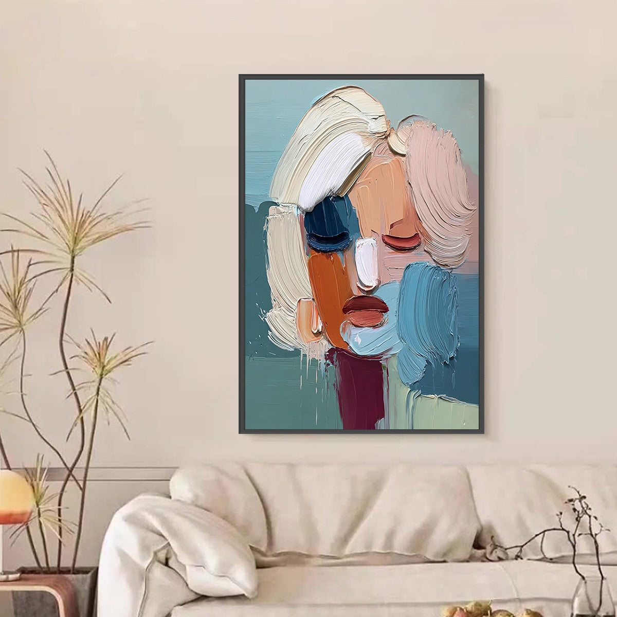Visage Abstract Portrait | Thick Texture Impasto Oil Painting - Image 2