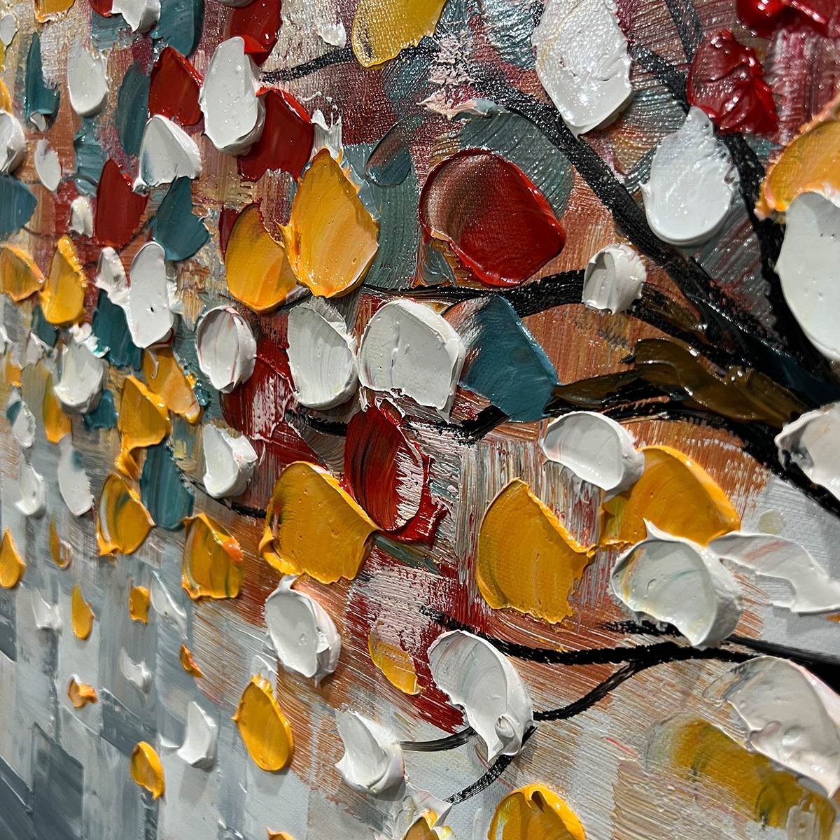 WHIMSICAL WONDER: Textured Panoramic Oil Painting - Image 5