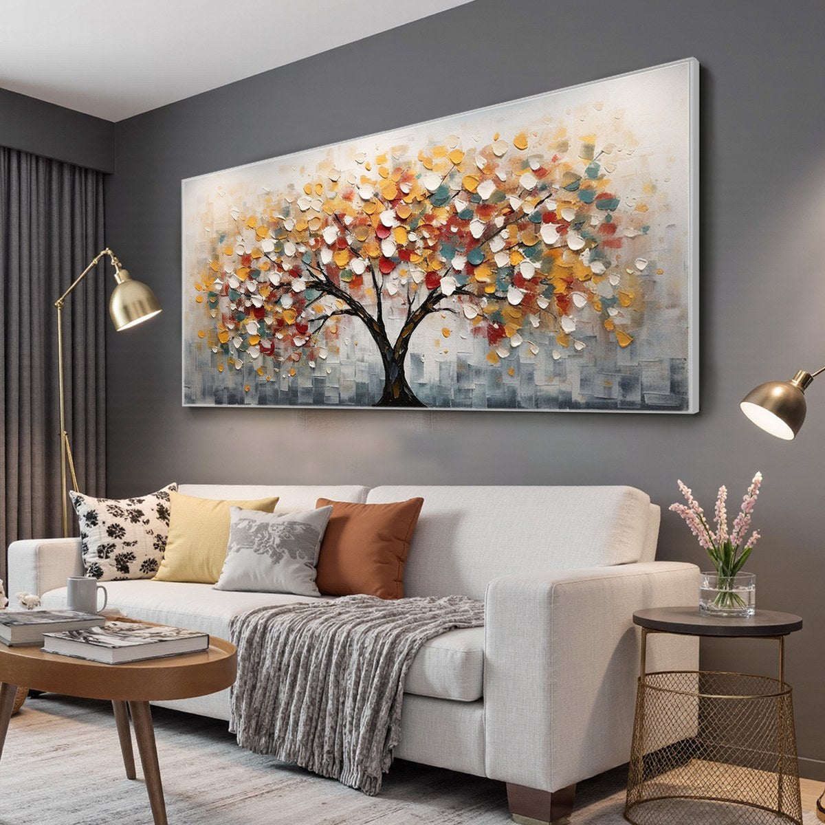 WHIMSICAL WONDER: Textured Panoramic Oil Painting - Image 4