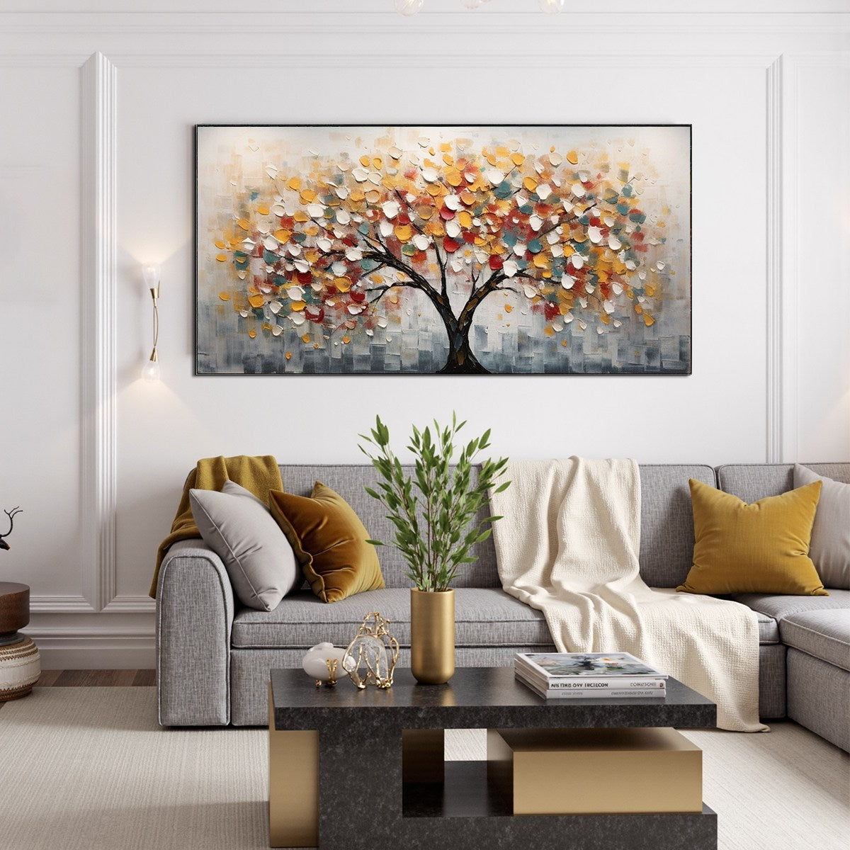 WHIMSICAL WONDER: Textured Panoramic Oil Painting - Image 2