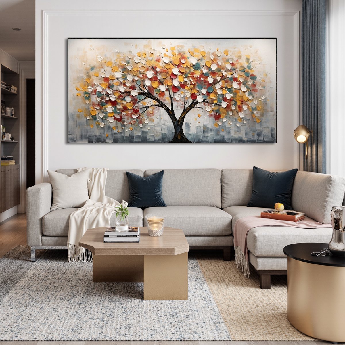 WHIMSICAL WONDER: Textured Panoramic Oil Painting - Image 7