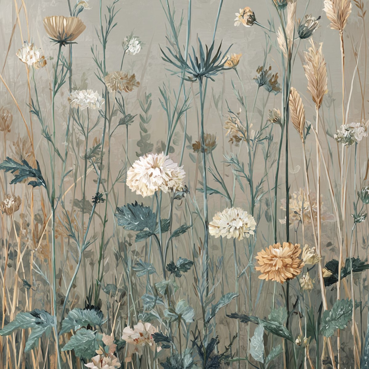 WHISPERING MEADOW: Vintage Botanical Wildflower Painting - Image 3