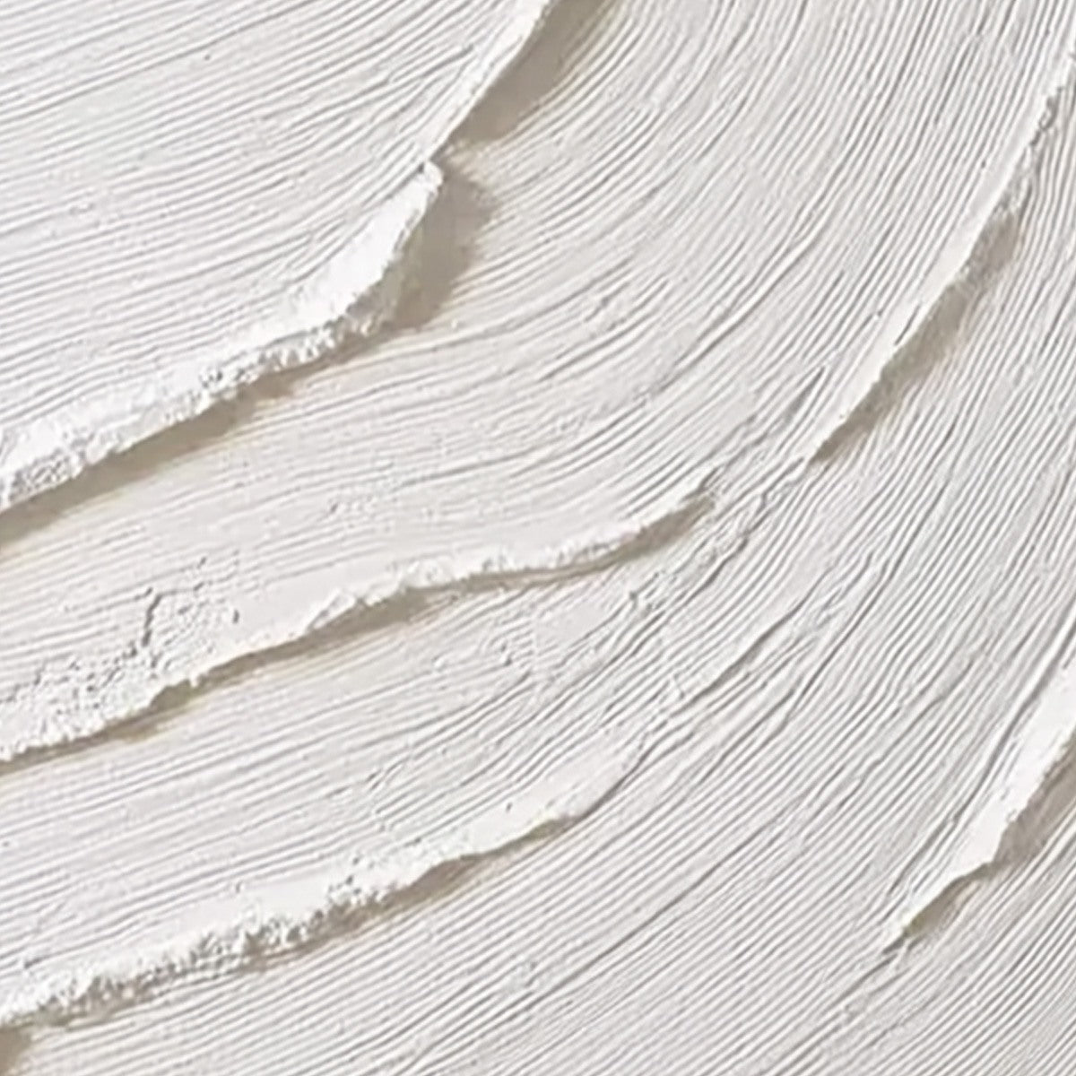 WHISPERING WAVES: Textured White Minimalist Wabi Sabi Abstract Painting - Image 3