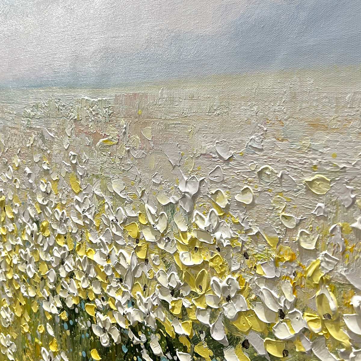 WHISPERING MEADOW: Impressionistic Wildflower Field Oil Painting - Image 5