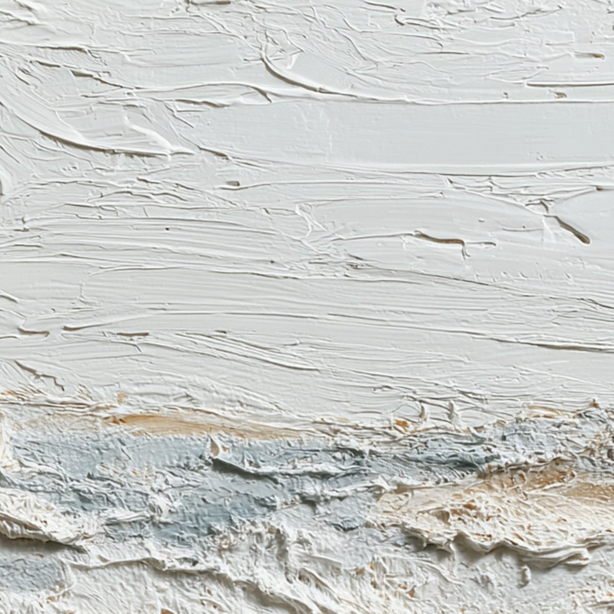 WHISPERING TIDES: Heavily Textured Wabi Sabi Seascape Painting - Image 5