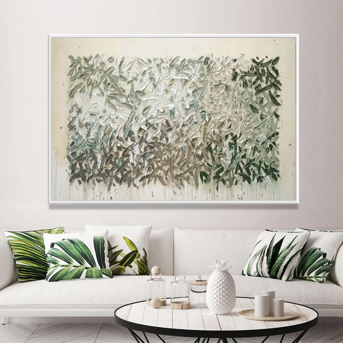 WHISPERING WINDS: Textured Abstract Landscape Oil Painting - Image 2