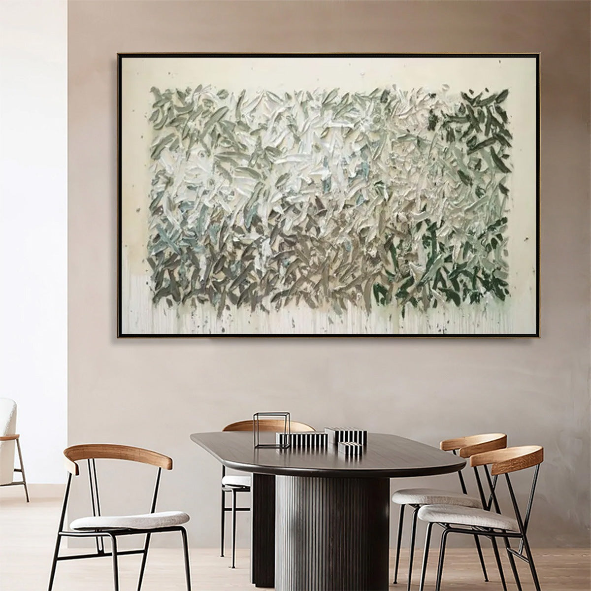 WHISPERING WINDS: Textured Abstract Landscape Oil Painting - Image 9