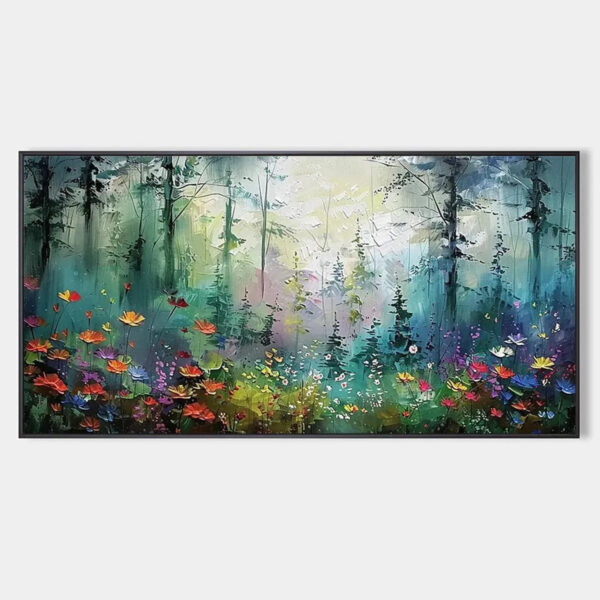WHISPERING_WOODS-1.jpg WHISPERING WOODS: Impressionistic Forest Landscape Painting with Colorful Wildflowers
