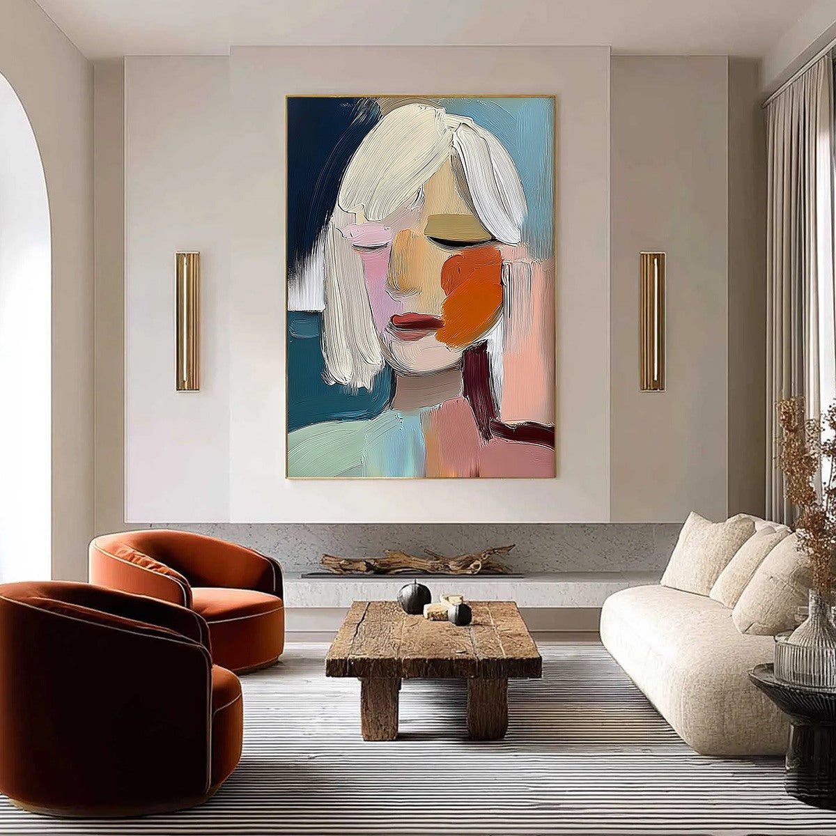 WHISPERS: Expressive Abstract Portrait Impasto Painting - Image 4