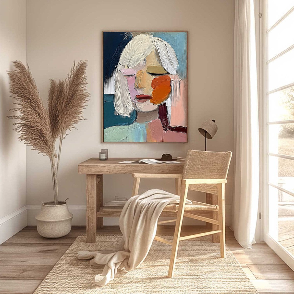 WHISPERS: Expressive Abstract Portrait Impasto Painting - Image 6