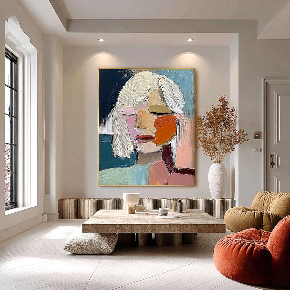 WHISPERS: Expressive Abstract Portrait Impasto Painting - Image 2