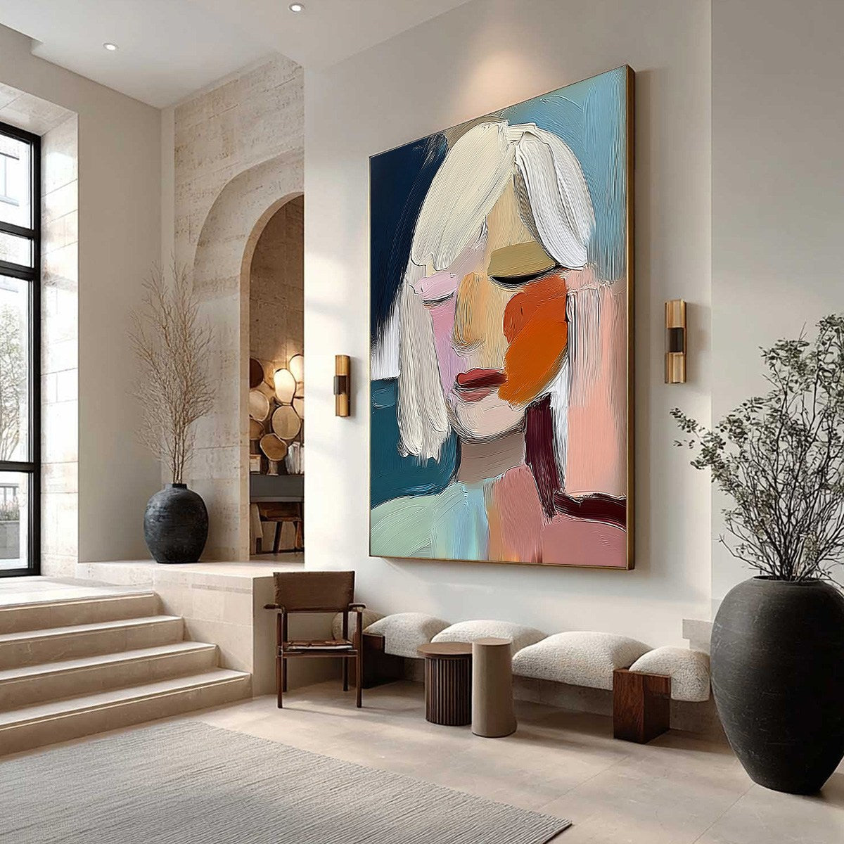 WHISPERS: Expressive Abstract Portrait Impasto Painting - Image 7