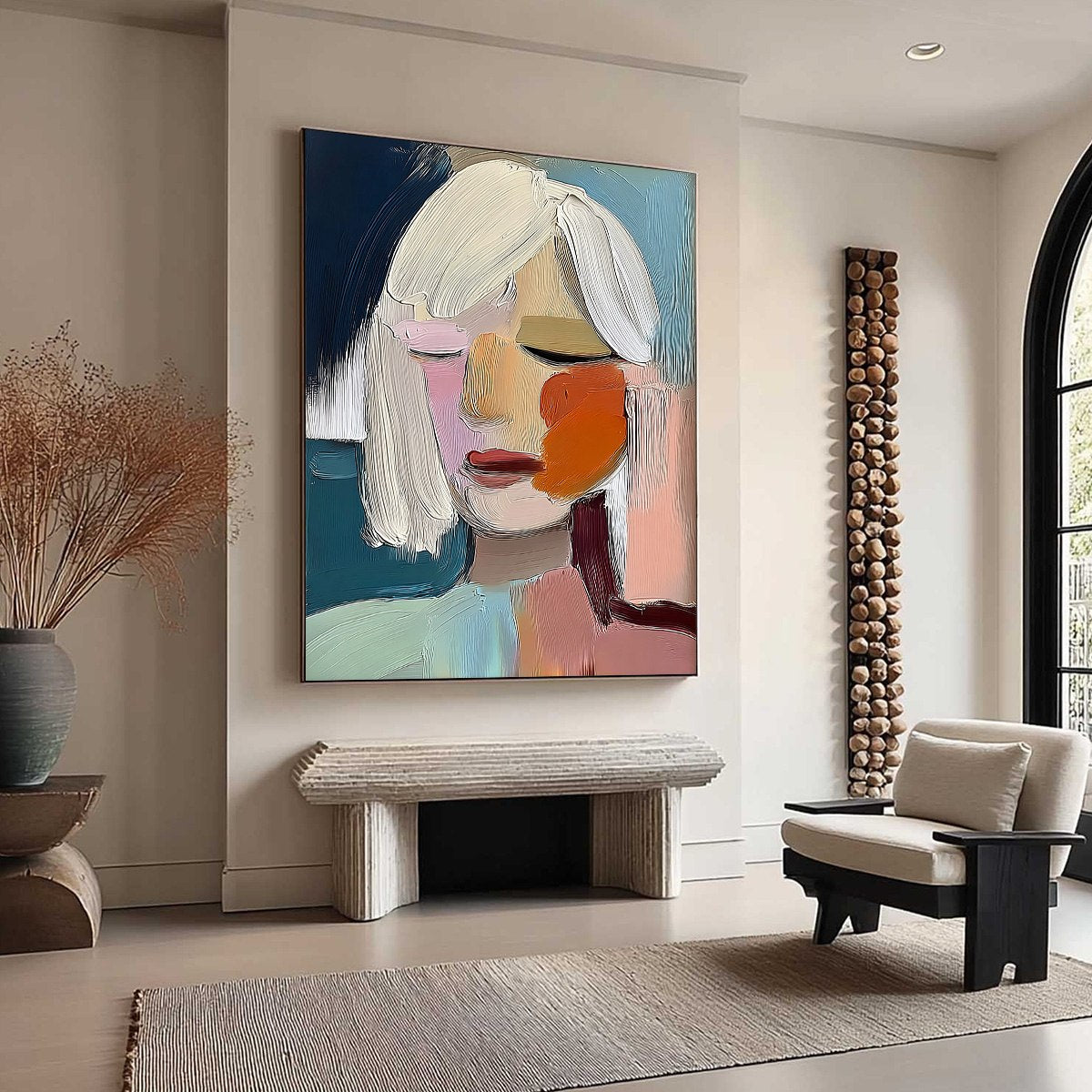 WHISPERS: Expressive Abstract Portrait Impasto Painting - Image 8