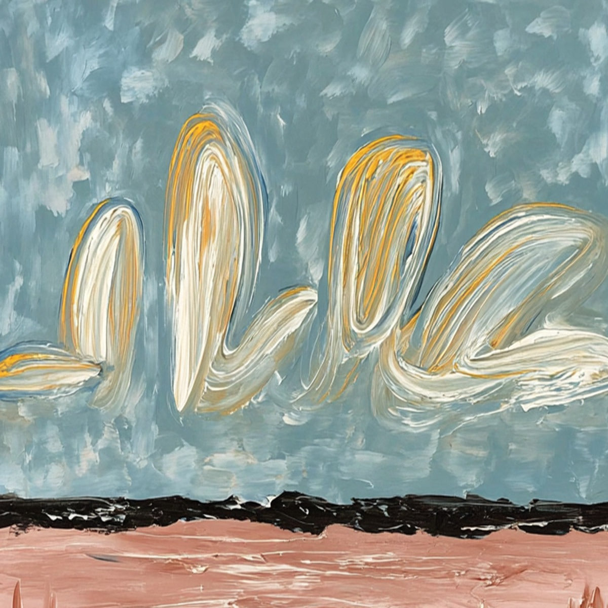 WHISPERS ON THE WATER: Textured Abstract Vertical Landscape Painting - Image 3
