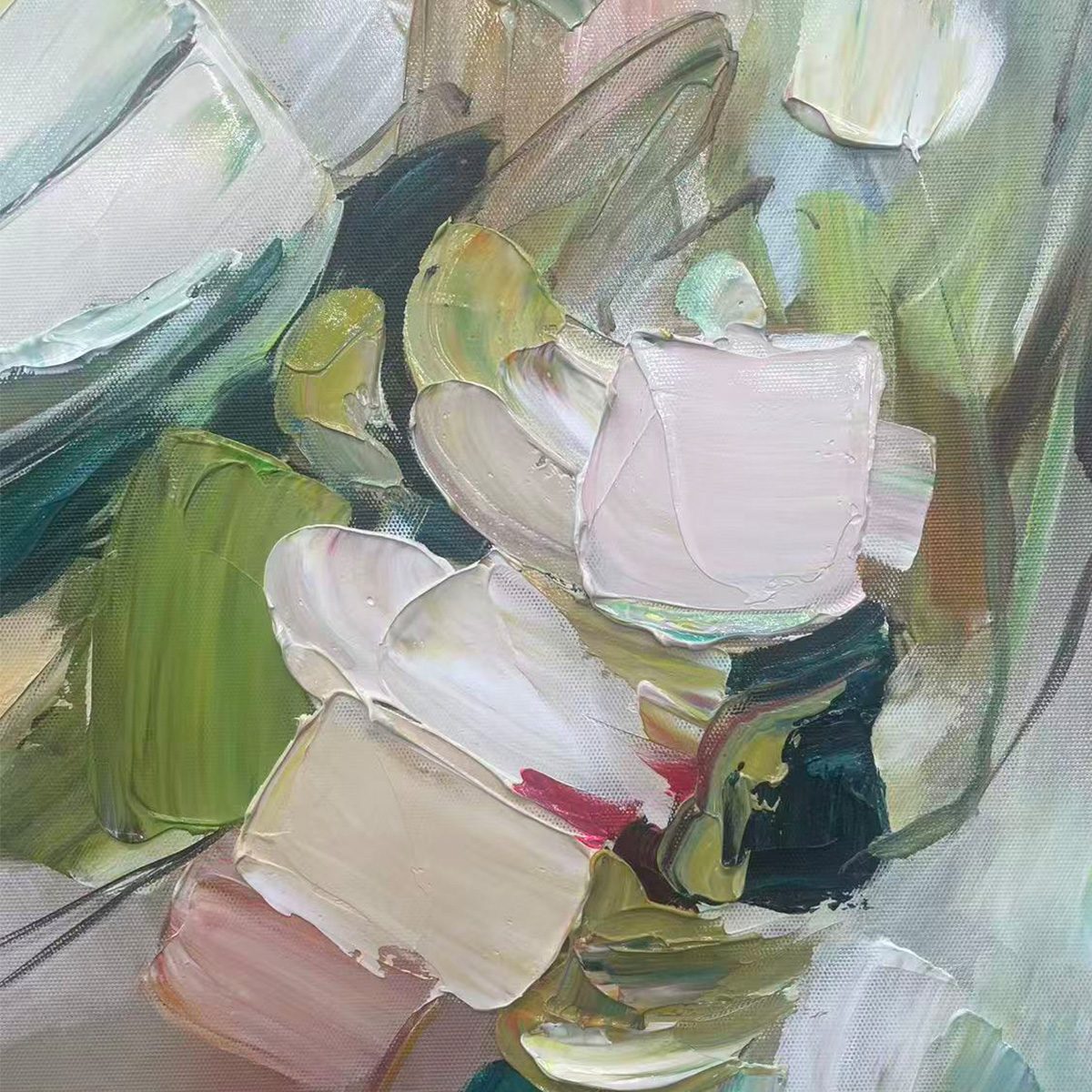WHISPERS OF SPRING: Impressionistic Floral Portrait Oil Painting - Image 7