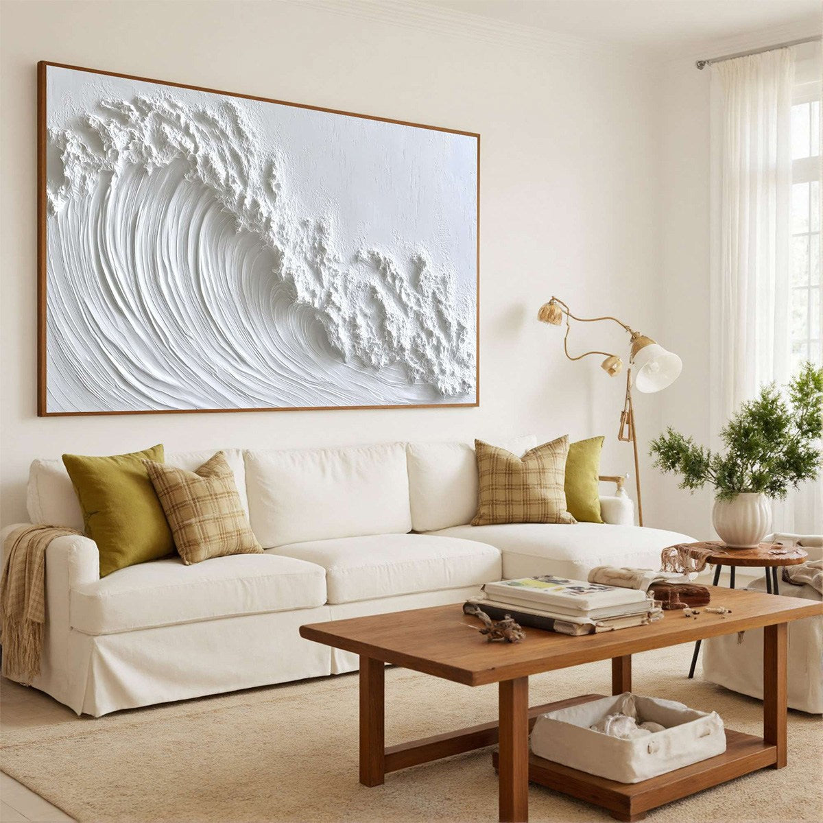 WHITE CREST: Textured Impasto Seascape Oil Painting - Image 4