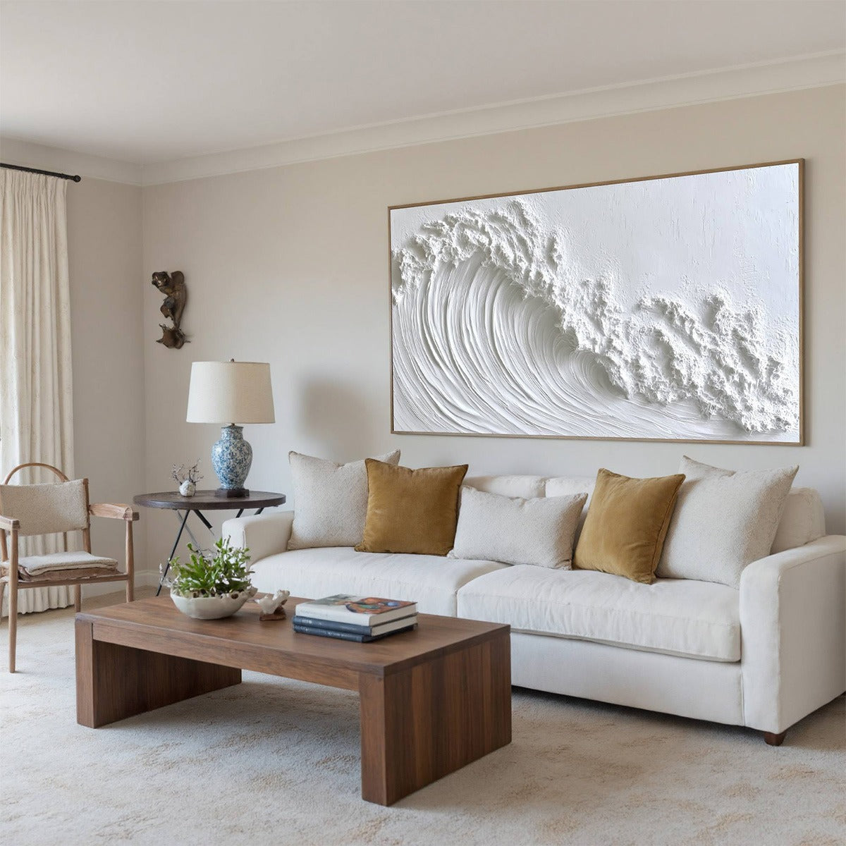 WHITE CREST: Textured Impasto Seascape Oil Painting - Image 7