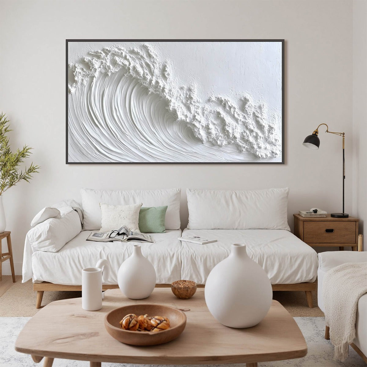 WHITE CREST: Textured Impasto Seascape Oil Painting - Image 5