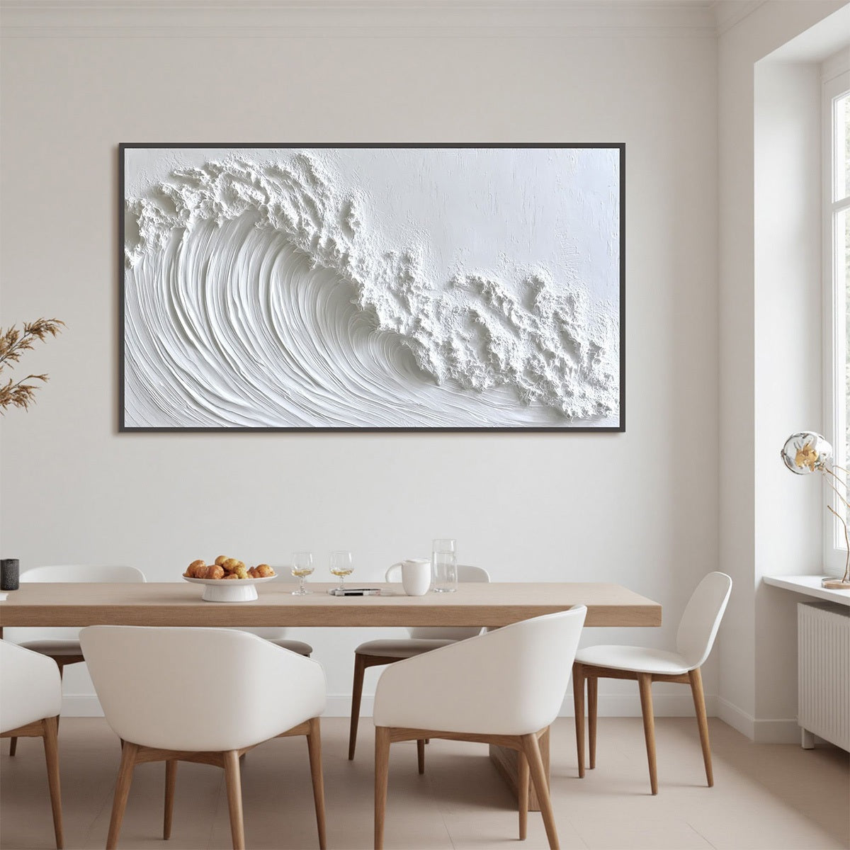 WHITE CREST: Textured Impasto Seascape Oil Painting - Image 8