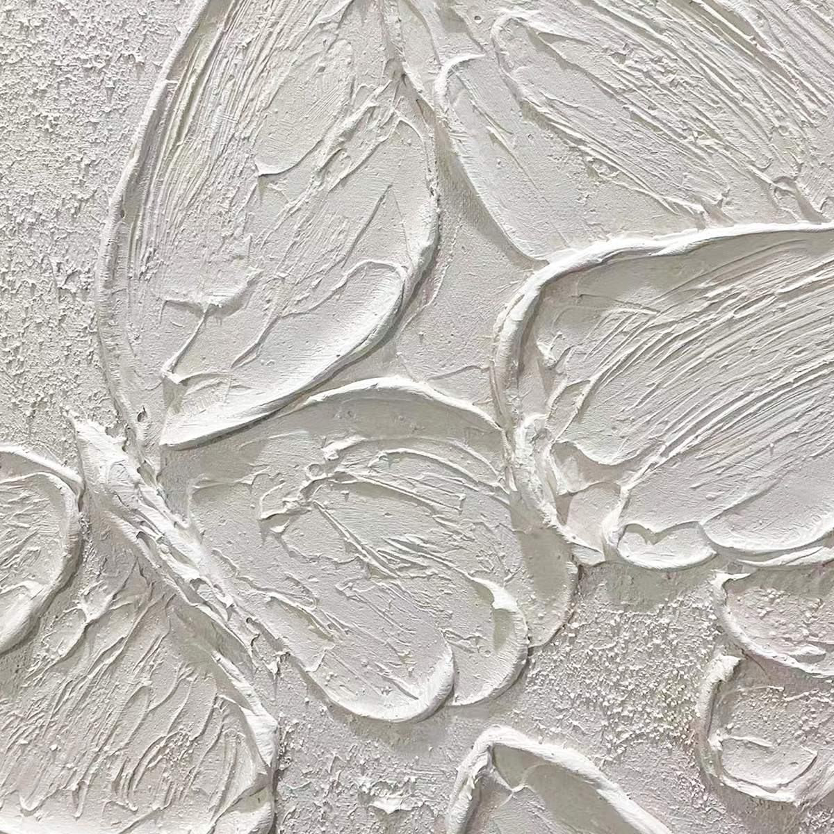 WHITE BUTTERFLIES: 3D Butterfly Impasto Painting, Vertical Wall Art - Image 6