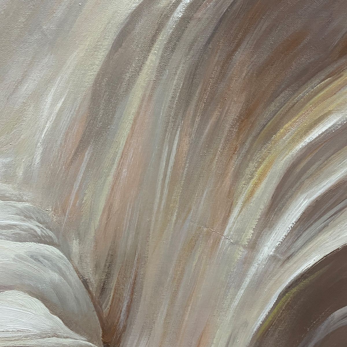 WHITE SAND DUNES: Textured Abstract Landscape Painting, Vertical Wall Art - Image 6