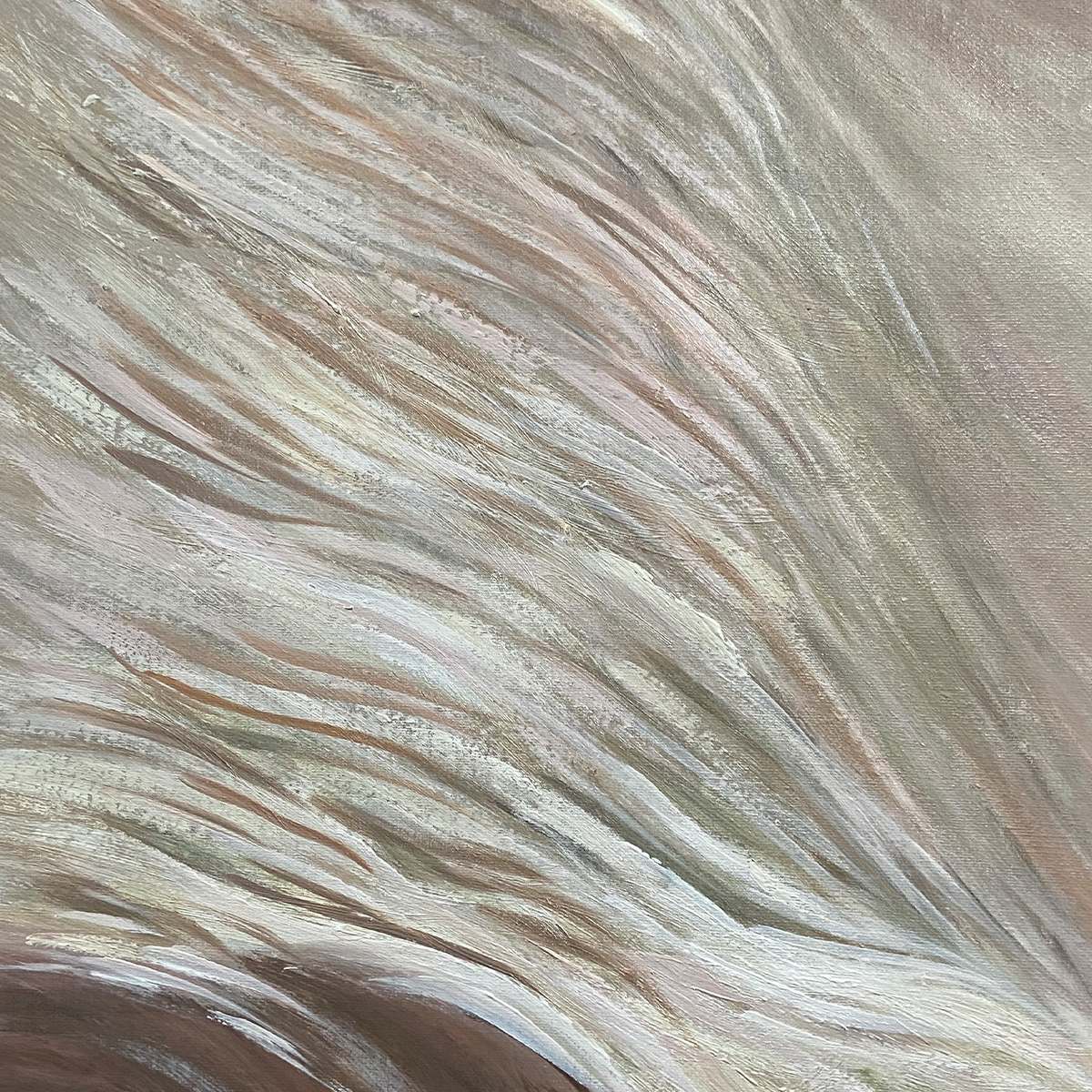 WHITE SAND DUNES: Textured Abstract Landscape Painting, Vertical Wall Art - Image 4